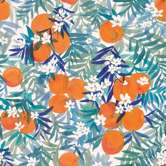 RoomMates Orange Blossom Peel & Stick Wallpaper